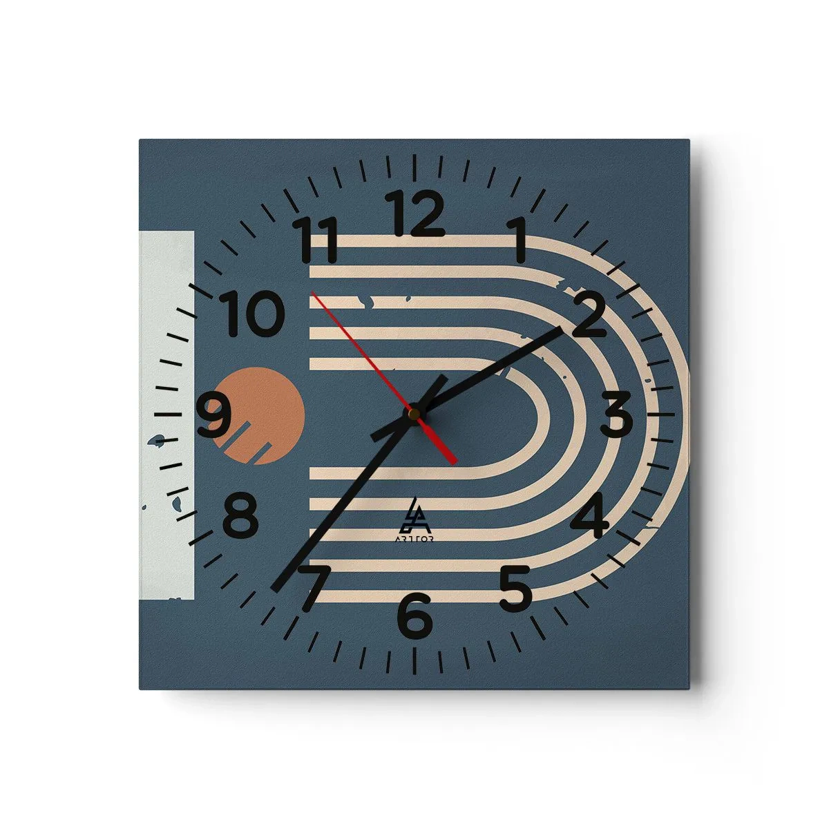 Wandklok - Klok - Geometrie op de granaatappel - 40x40 cm