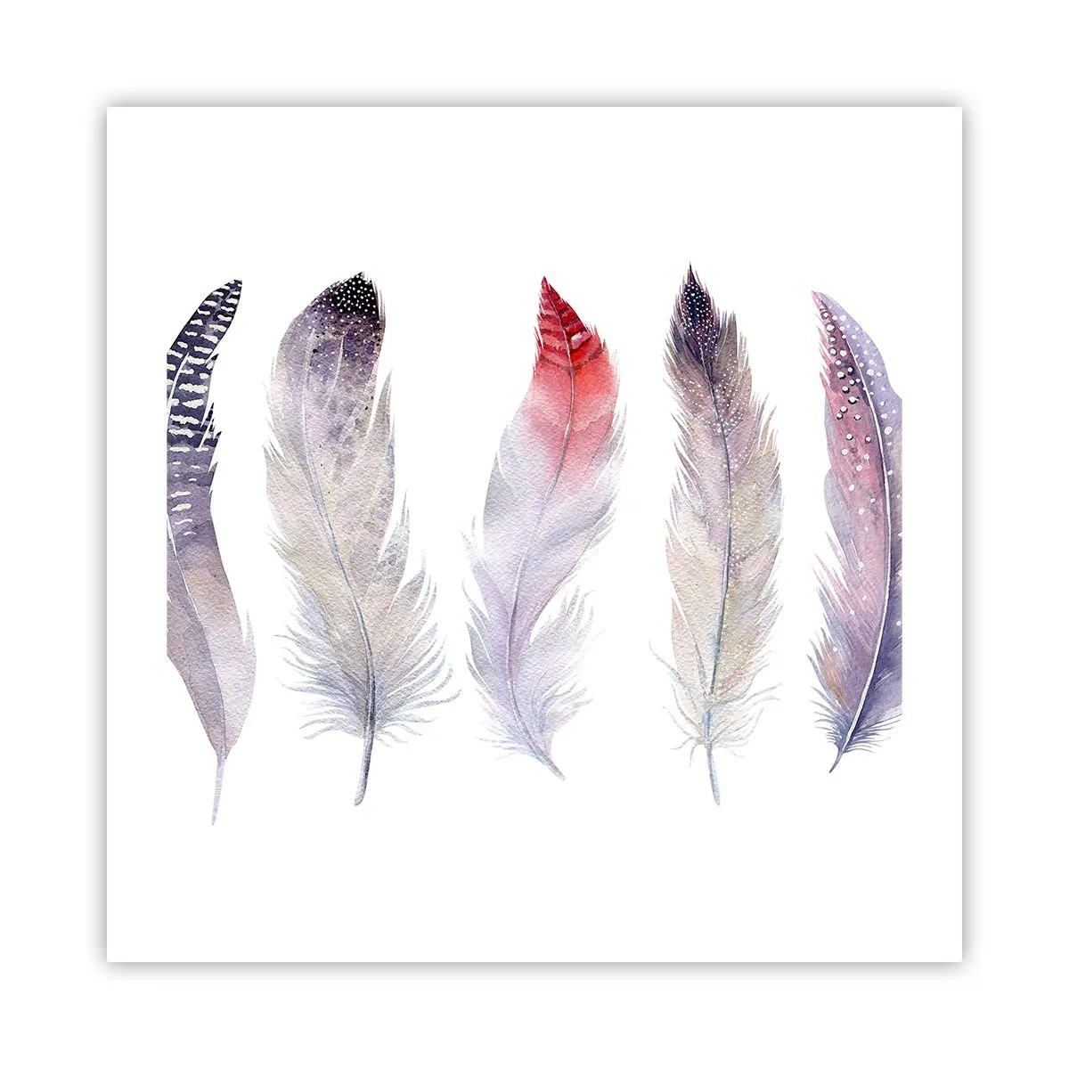 Poster - Delicaat als veelkleurige mist - 50x50 cm