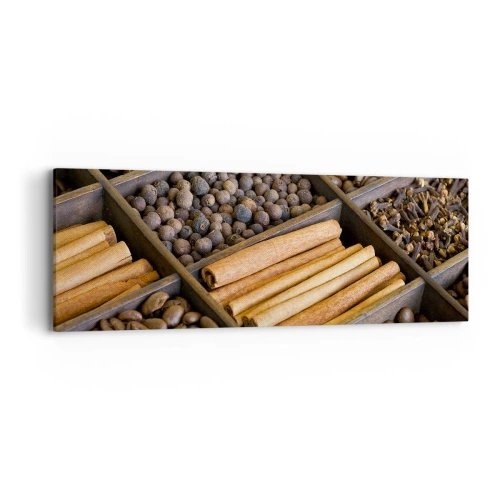 Schilderen op canvas - Een schatkist aan aroma's - 90x30 cm