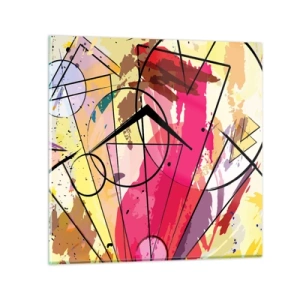 Schilderen op glas - Explosie - 40x40 cm