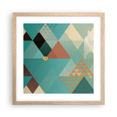 Een poster in een licht eiken lijst - Eenheid van veelheid, veelheid van eenheid - 40x40 cm
