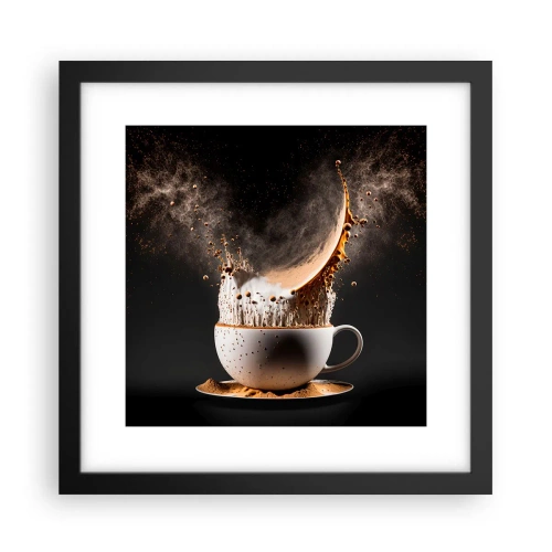 Poster in een zwarte lijst - Een explosie van smaak - 30x30 cm