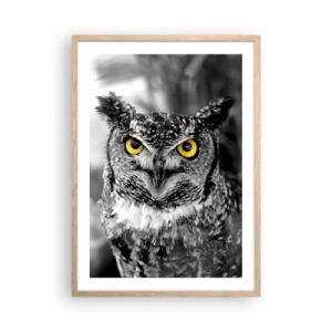 Een poster in een licht eiken lijst - Niets zal zich verbergen - 50x70 cm