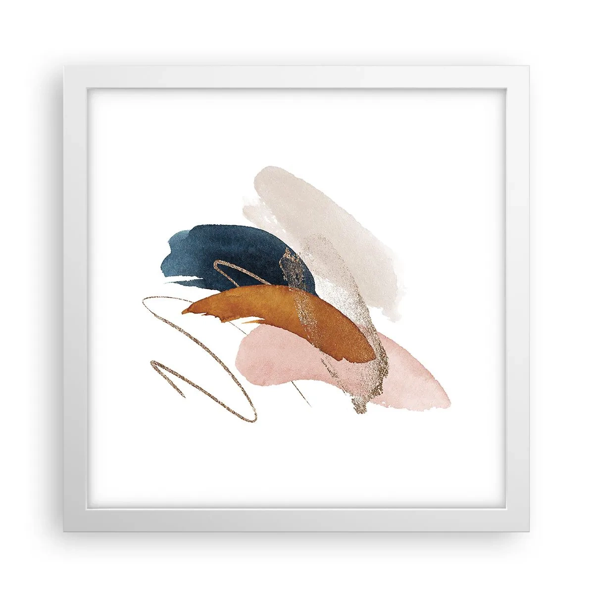 Poster in een witte lijst - Gevleugelde compositie - 30x30 cm