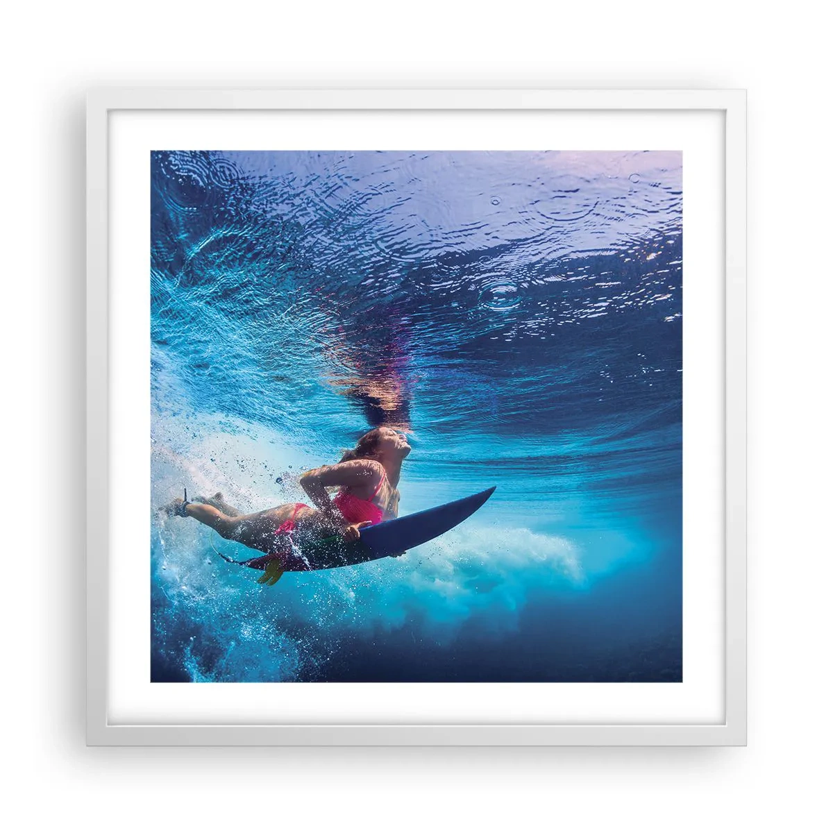 Poster in een witte lijst - De diepte van vreugde - 50x50 cm