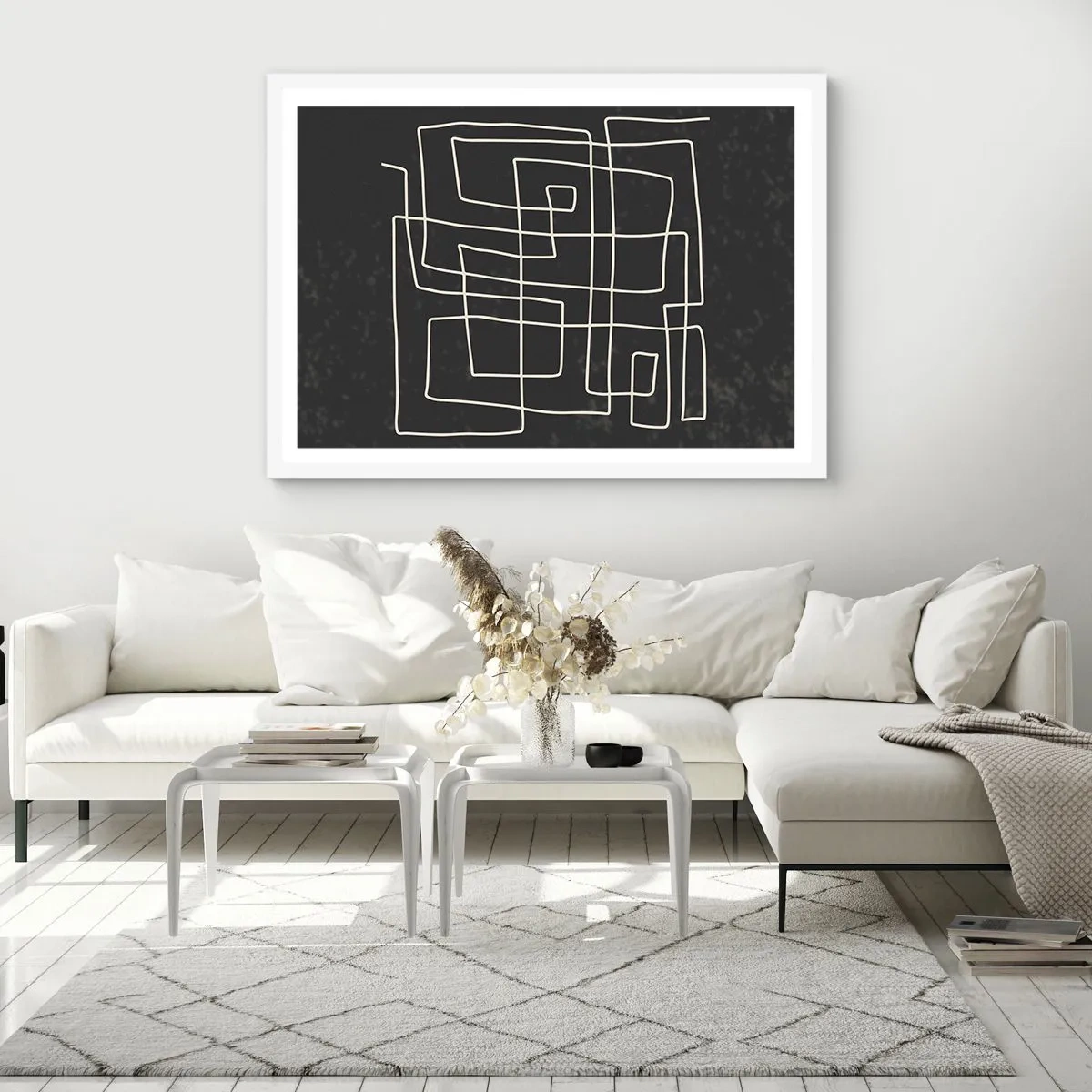 Poster in een witte lijst - Niet zo eenvoudig - 100x70 cm