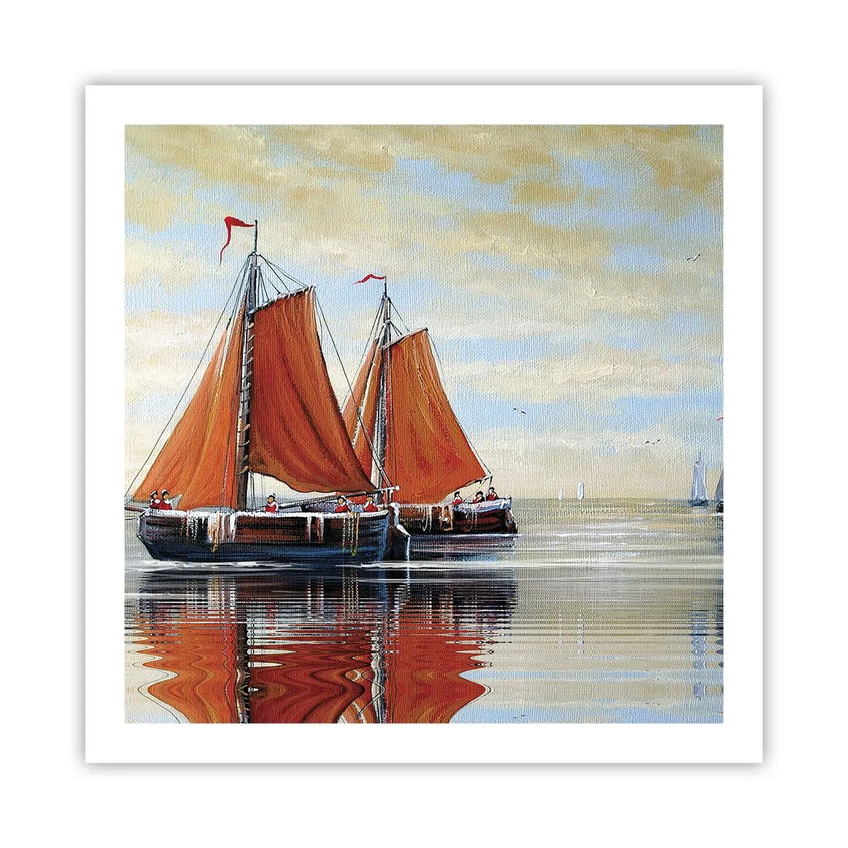 Poster - Hé, zeil, matroos... - 60x60 cm