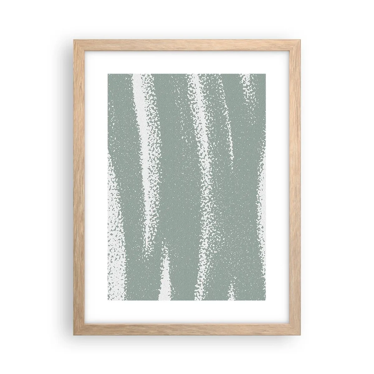 Een poster in een licht eiken lijst - Abstractie in een winterklimaat - 30x40 cm