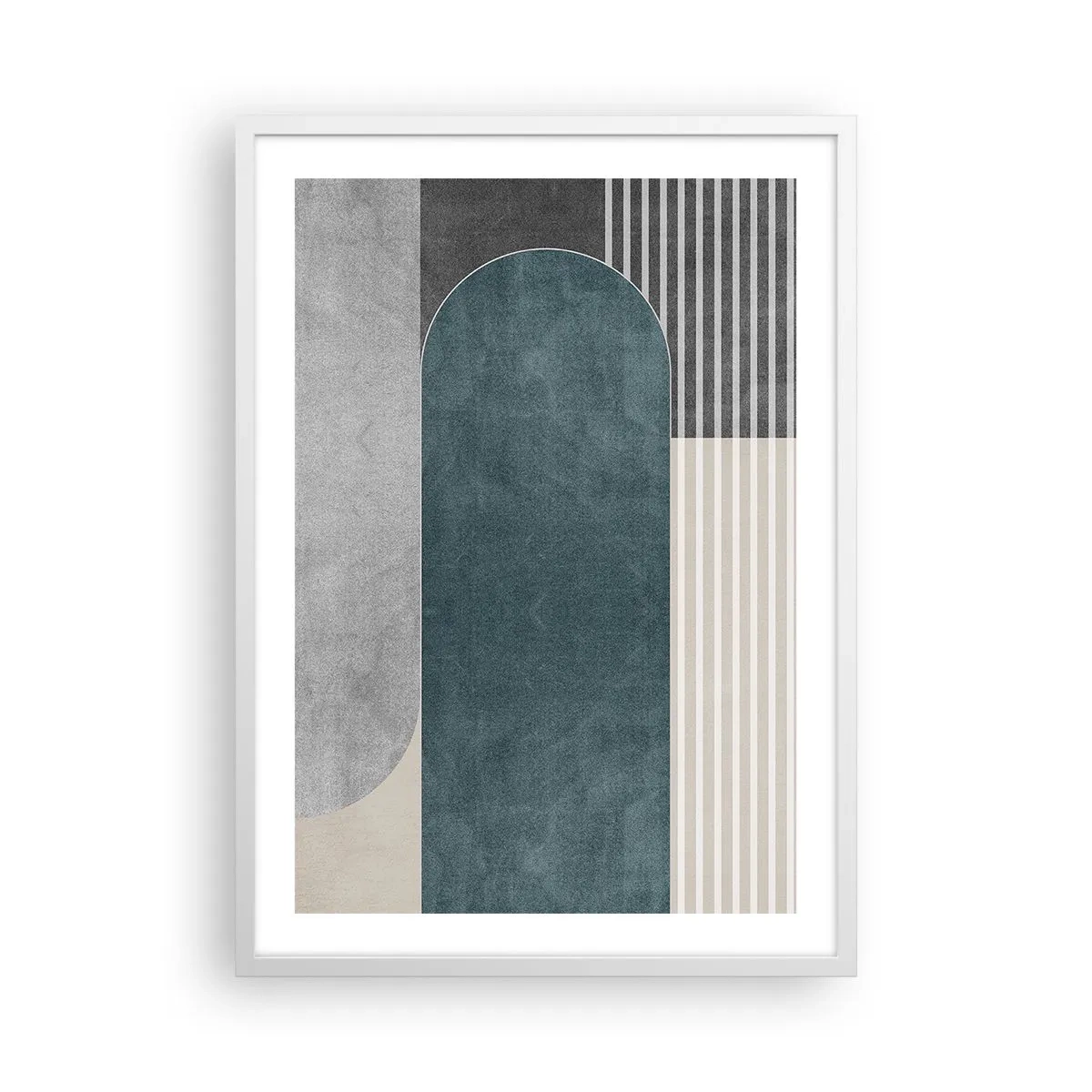 Poster in een witte lijst - Compositie op niveau - 50x70 cm
