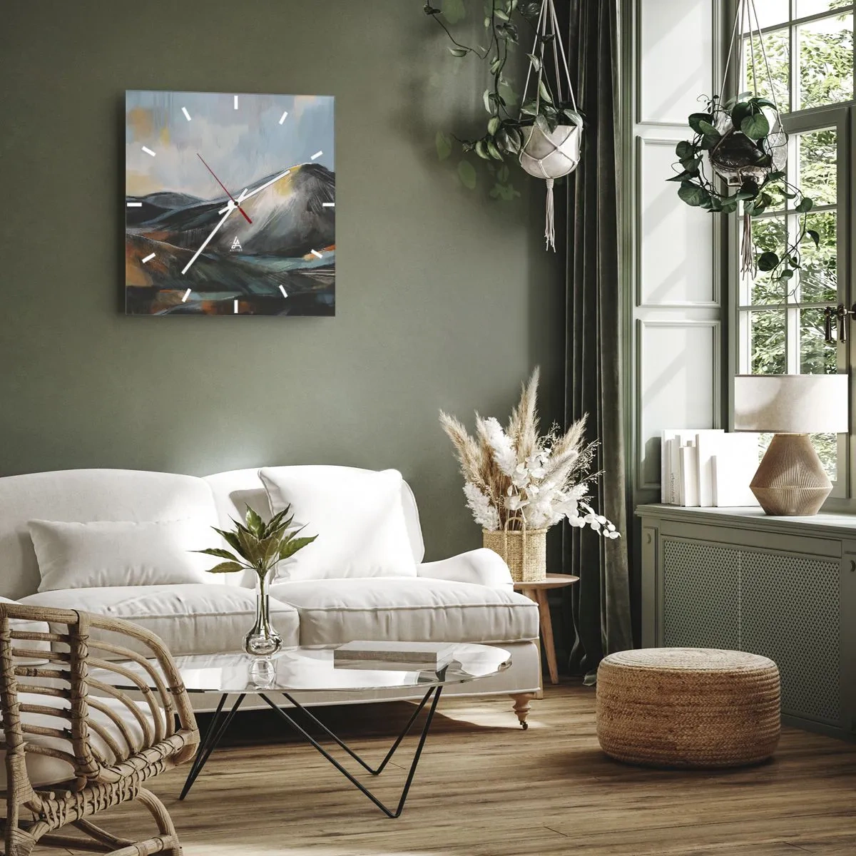 Wandklok - Klok - Ruw en prachtig - 40x40 cm