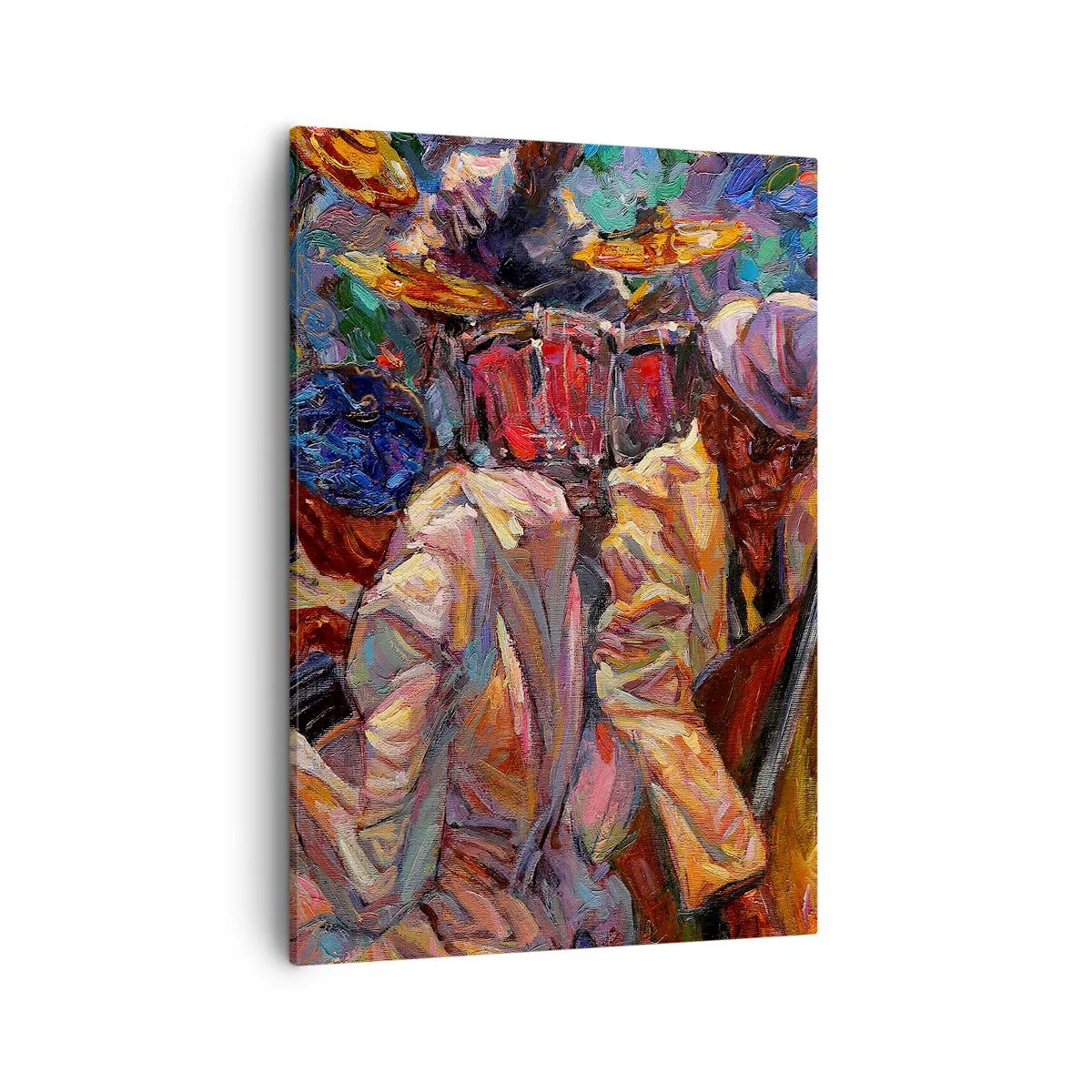 Schilderen op canvas - In hetzelfde ritme - 50x70 cm