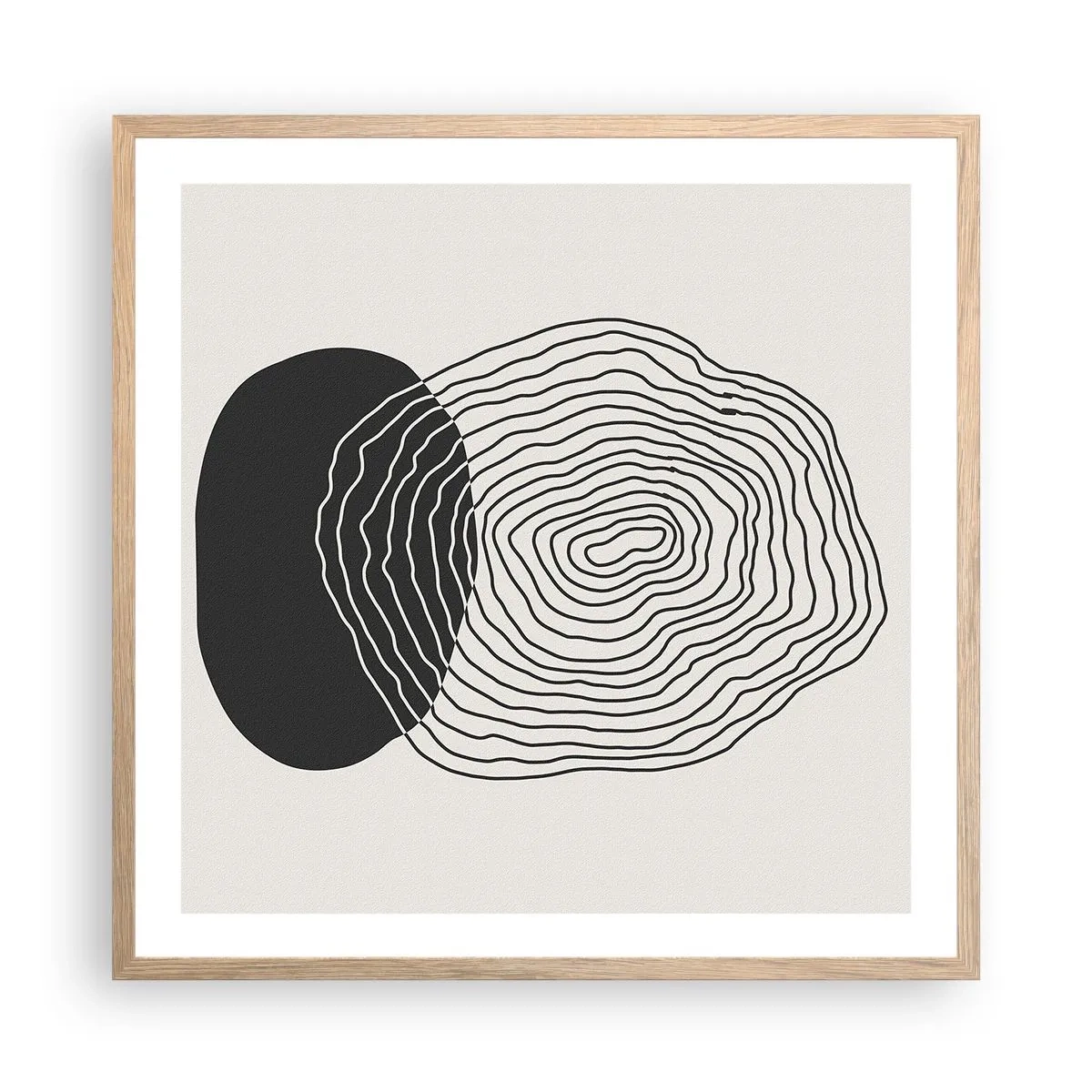 Een poster in een licht eiken lijst - Duur en spiertrekkingen - 60x60 cm