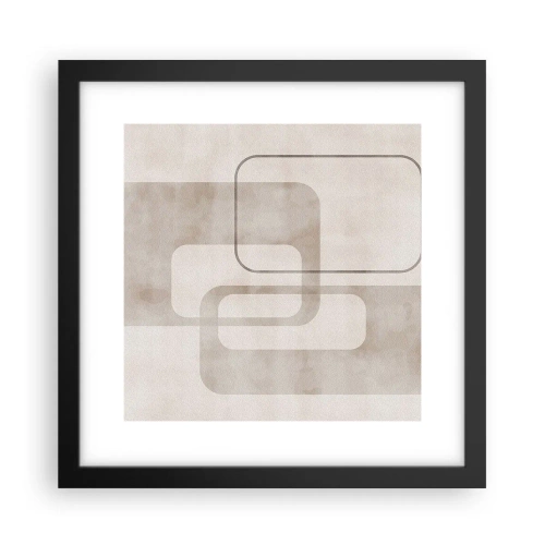 Poster in een zwarte lijst - Geometrische voeg - 30x30 cm