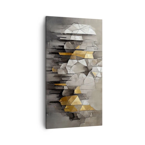 Schilderen op canvas - Compositie van ijs en licht - 45x80 cm