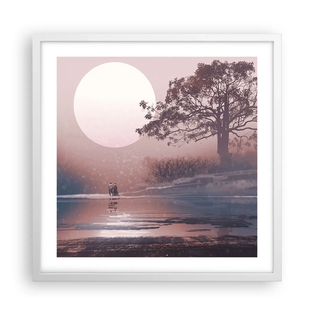 Poster in een witte lijst - nacht wonderen - 50x50 cm