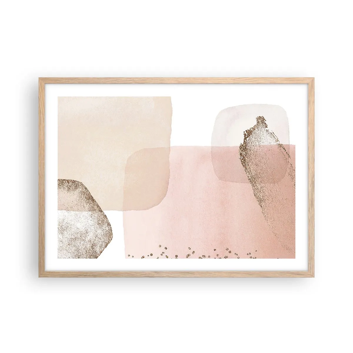 Een poster in een licht eiken lijst - Een blik door kleur - 70x50 cm