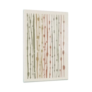 Schilderen op glas - Muzieknotatie van kleuren - 70x100 cm
