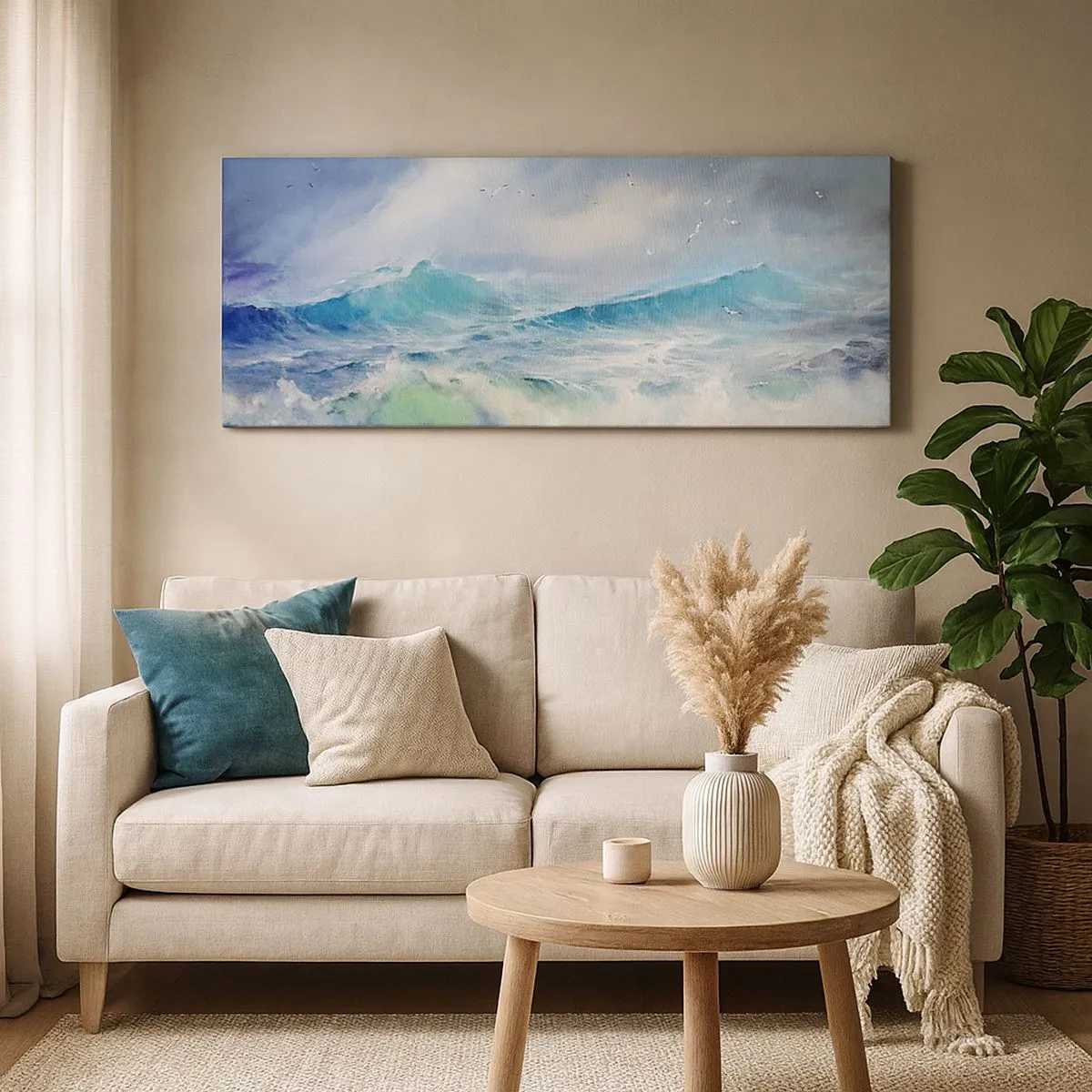 Schilderen op canvas - 'De wervelwind huilde van triomf...' - 100x40 cm