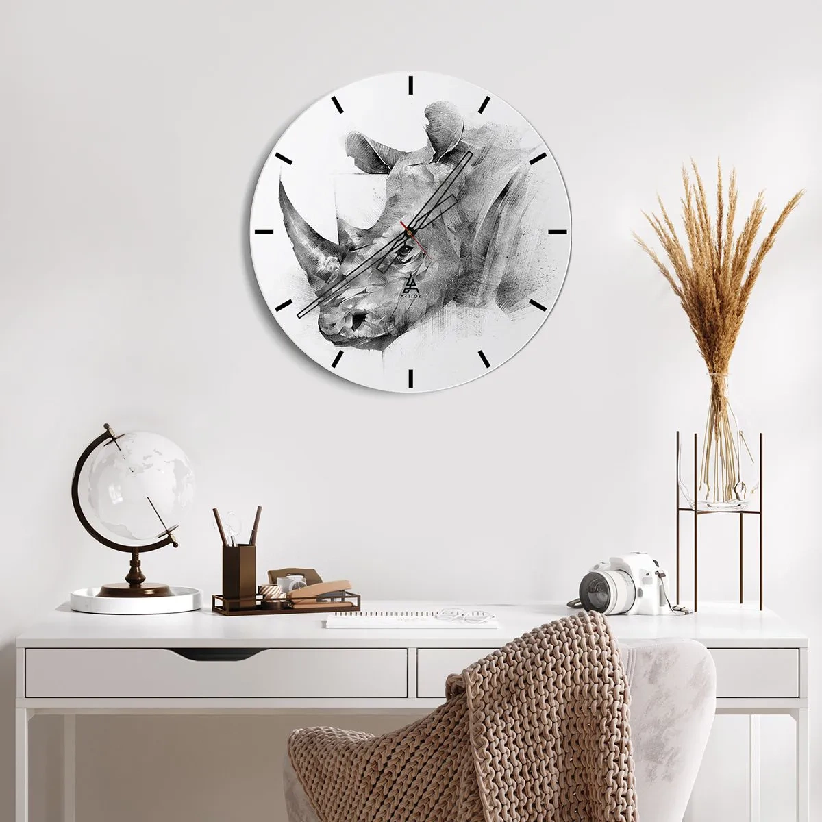 Wandklok - Klok - Afrikaans portret - 40x40 cm
