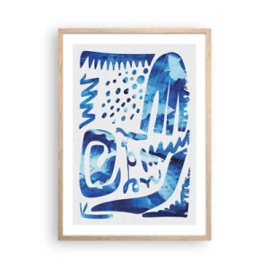 Een poster in een licht eiken lijst - Terug naar de wortels - 50x70 cm