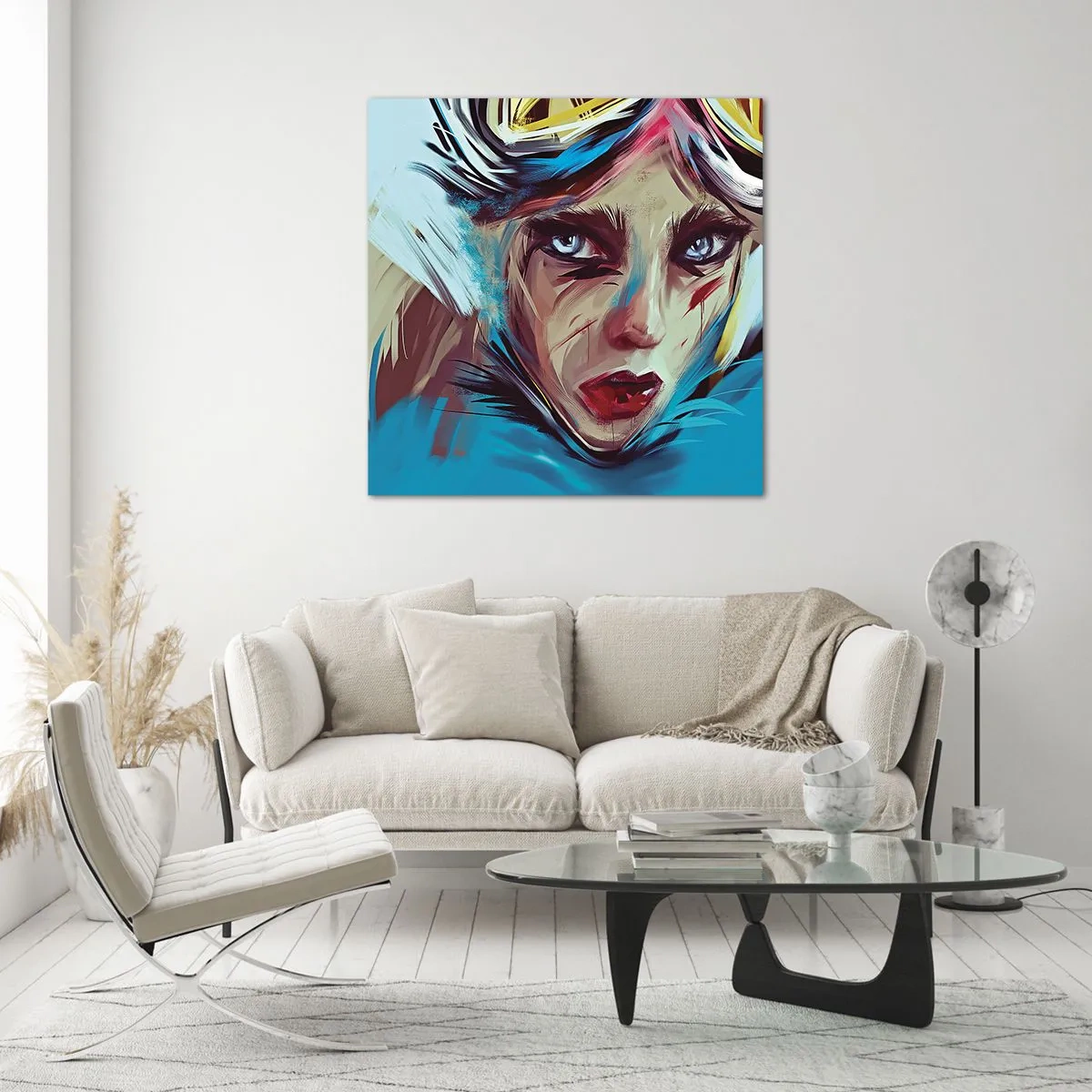 Schilderen op glas - Straatvechter - 50x50 cm