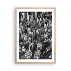 Een poster in een licht eiken lijst - Nog steeds hoger en hoger - 50x70 cm