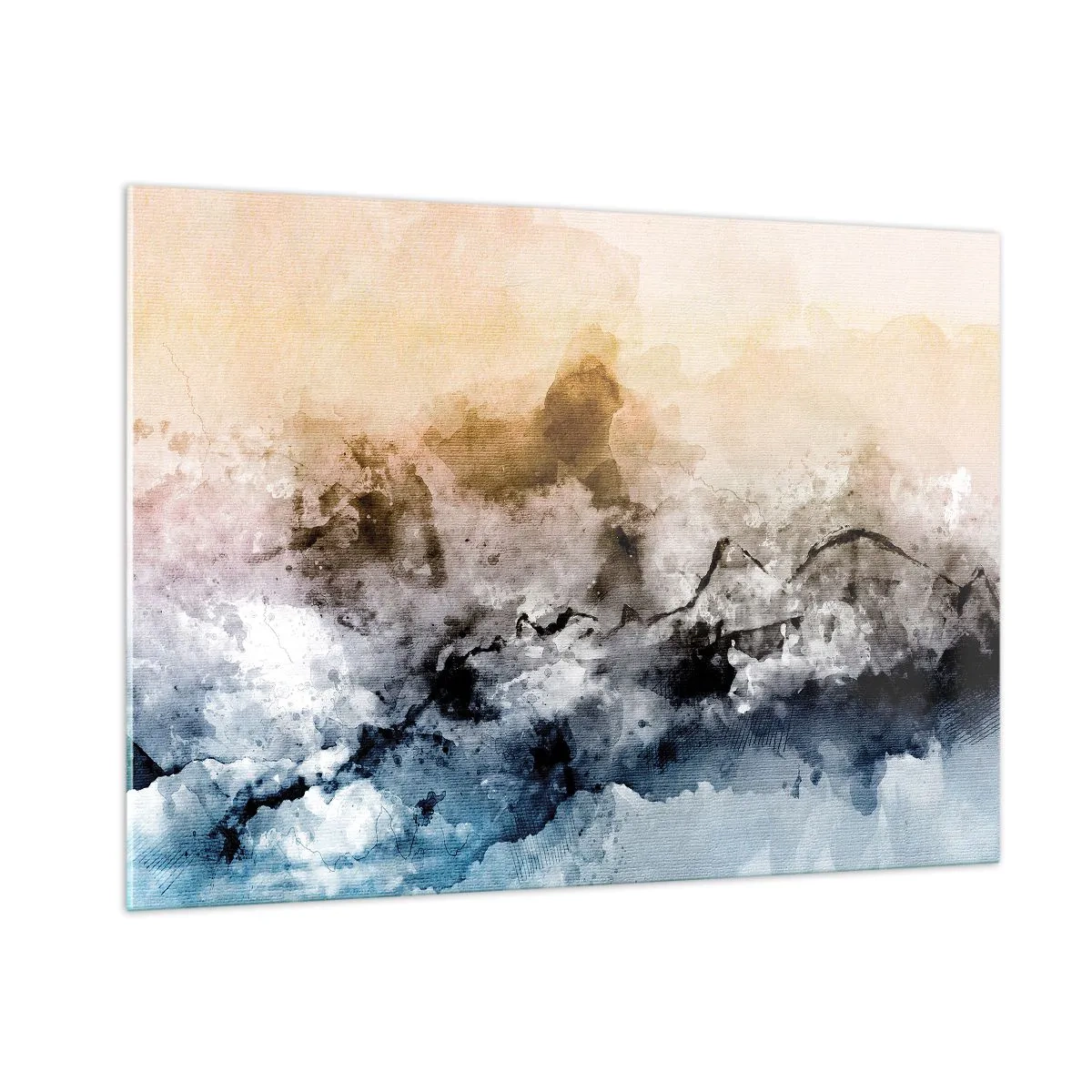 Schilderen op glas - Verdronken in een wolk van mist - 100x70 cm