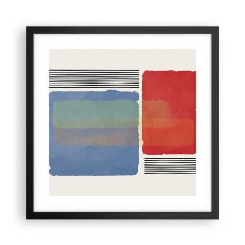 Poster in een zwarte lijst - De geest en de letter van de geometrie - 40x40 cm