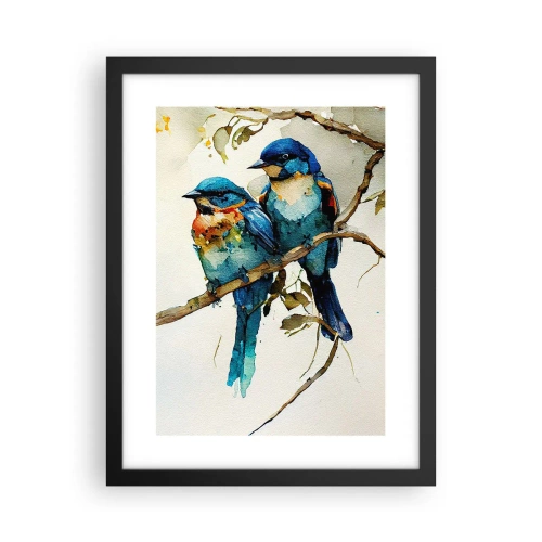 Poster in een zwarte lijst - Is hij boos geworden? - 30x40 cm