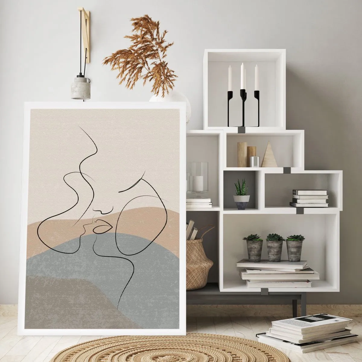 Poster - Als een penseelstreek - 40x50 cm