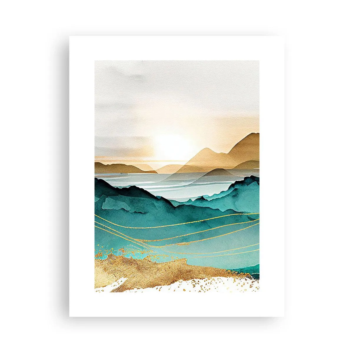 Poster - Op de rand van abstractie – landschap - 30x40 cm