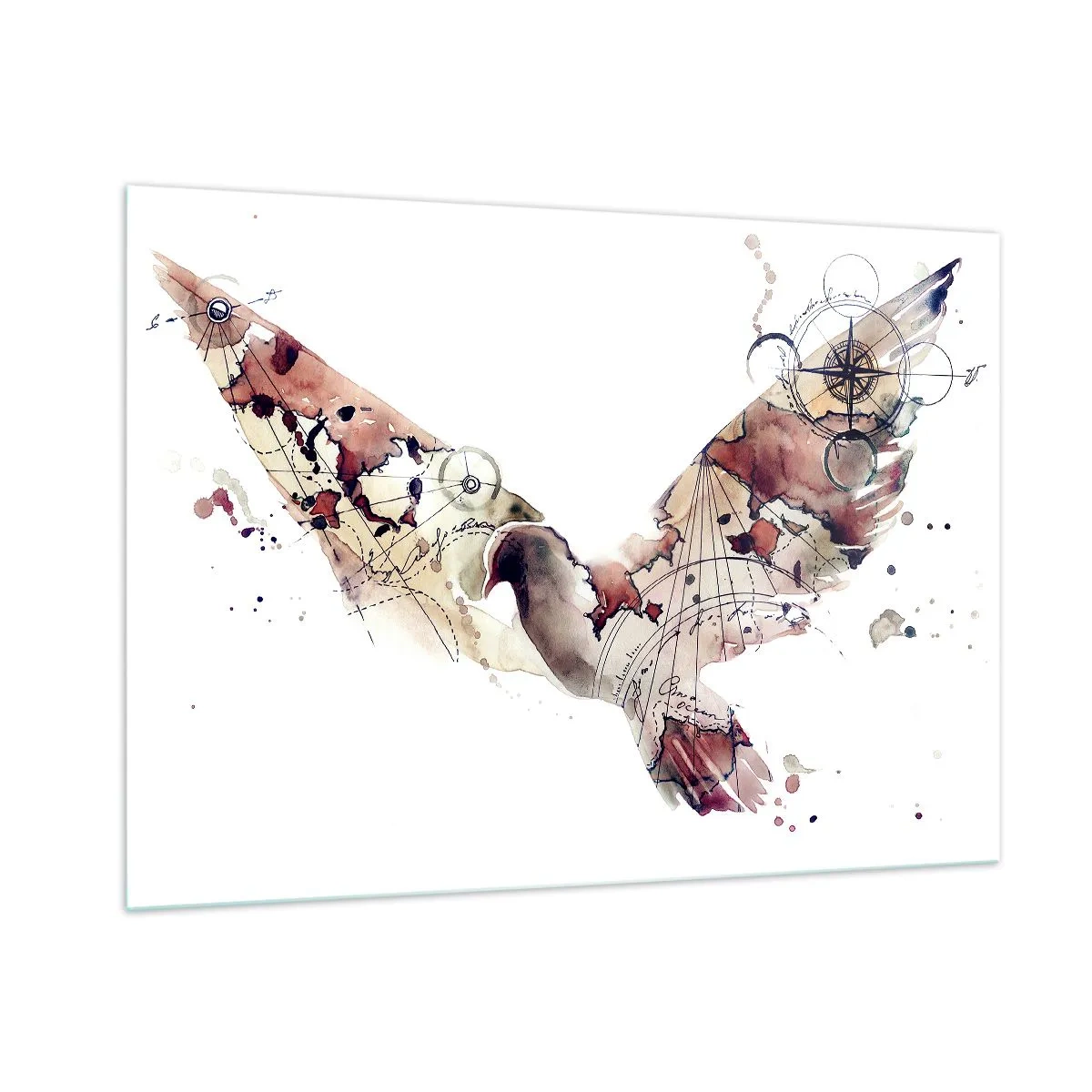 Schilderen op glas - Een bovenhandse wandelaar - 100x70 cm