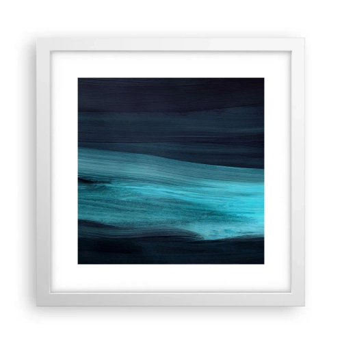 Poster in een witte lijst - Ga met de stroom mee - 30x30 cm