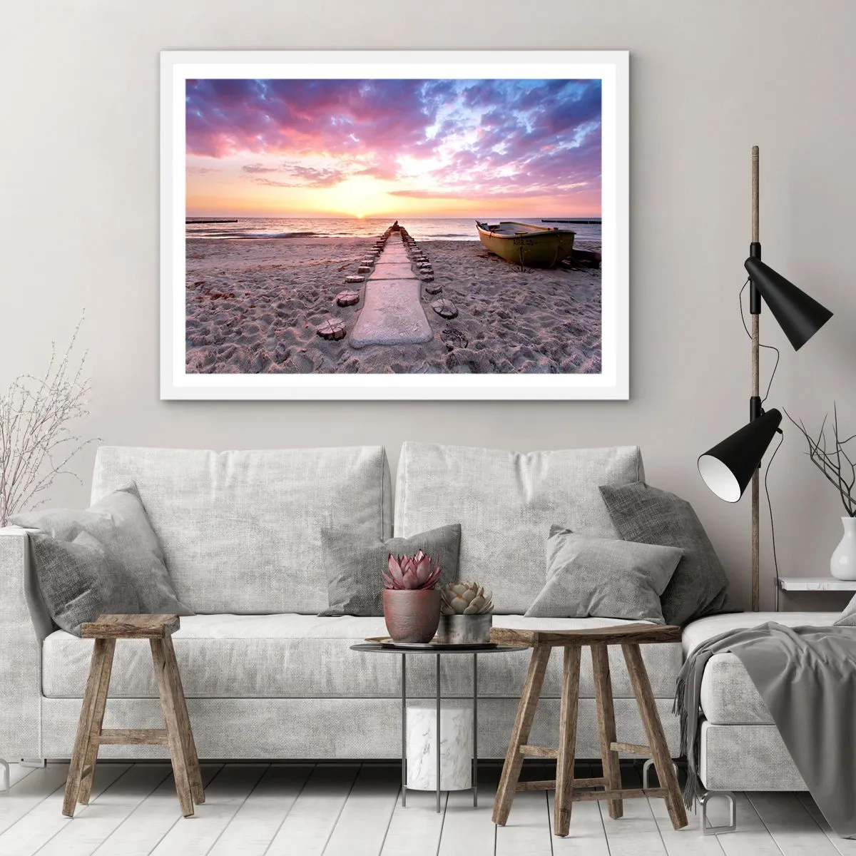 Poster in een witte lijst - Een moment van diepe ervaring - 70x50 cm