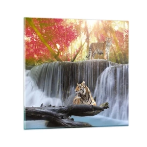 Schilderen op glas - Surrealistisch landschap - 60x60 cm