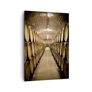 Schilderen op canvas - In een bakstenen kelder - 50x70 cm