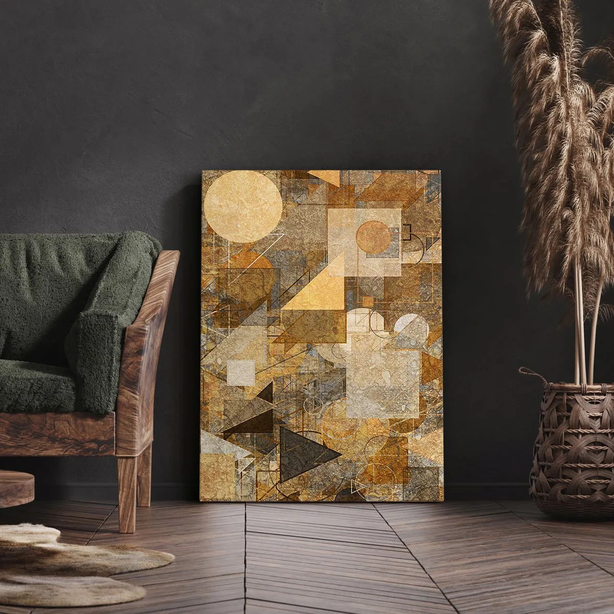 Schilderen op canvas - Een kubistische studie van brons - 50x70 cm