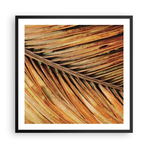 Poster in een zwarte lijst - Kokos goud - 60x60 cm