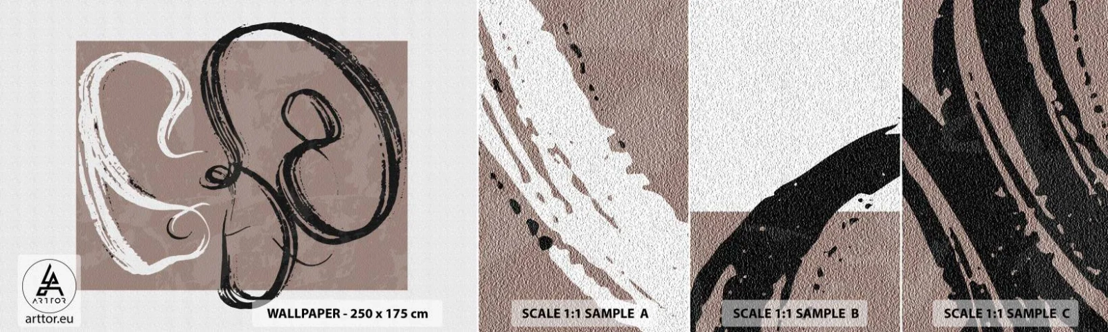 Fotobehang Monster Zelfklevend Deluxe Sticker - Compositie – de zoektocht naar volheid - Minimalisme, Deel, Abstractie - 100x30 cm