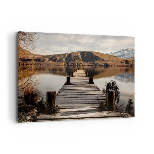 Schilderen op canvas - Landschap in stilte - 120x80 cm