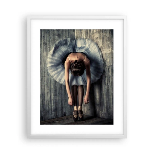Poster in een witte lijst - Wanneer de muziek stopt - 40x50 cm