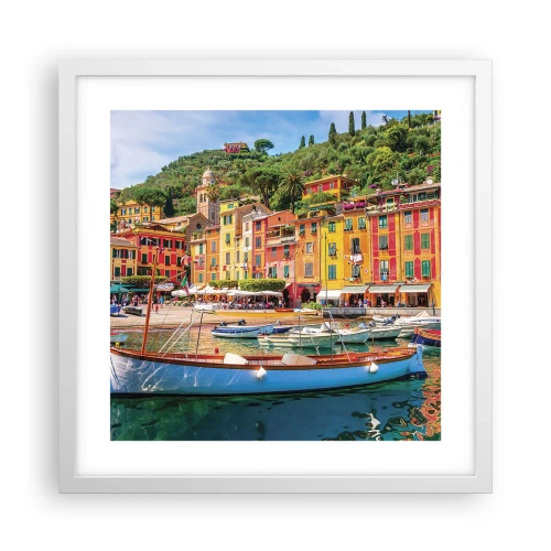Poster in een witte lijst - Italiaanse ochtend - 40x40 cm