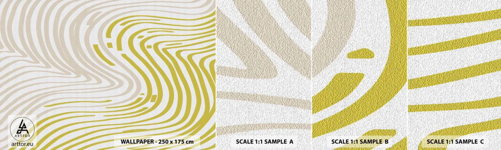 Fotobehang Staaltje Standard Eco - Een compositie met een zachte buiging - Minimalisme, Deel, Helder - 100x30 cm