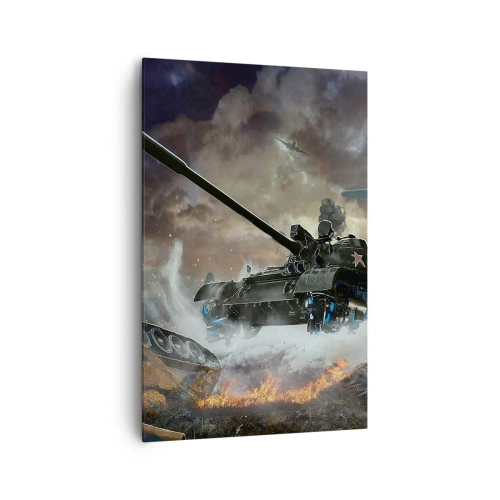 Schilderen op canvas - De strijd is verschrikkelijk en mooi - 80x120 cm