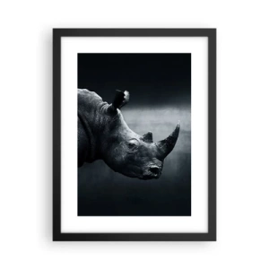 Poster in een zwarte lijst - Rechts profiel - 30x40 cm