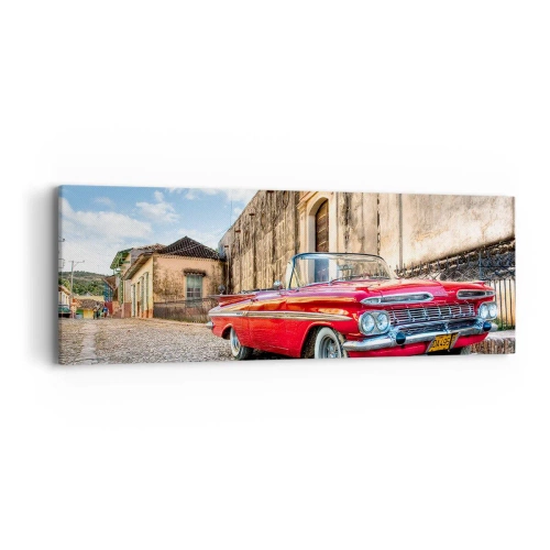 Schilderen op canvas - Cubaanse emoties - 90x30 cm