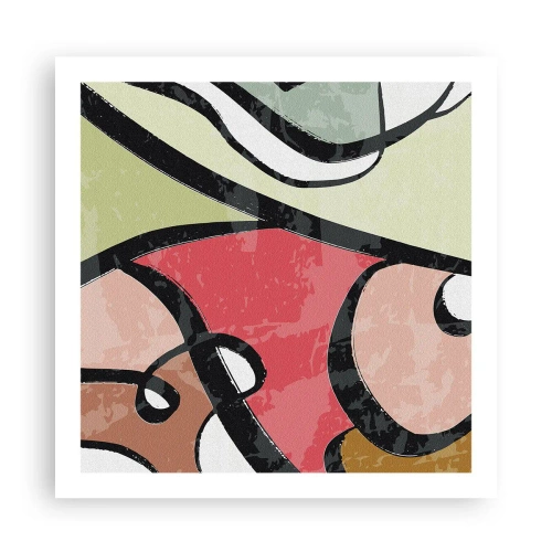 Poster - Pirouettes tussen kleuren - 60x60 cm