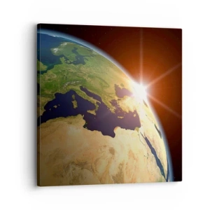 Schilderen op canvas - Zonsopgang - 30x30 cm