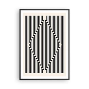 Poster in een zwarte lijst - Geometrische illusie - 70x100 cm