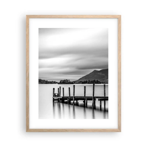 Een poster in een licht eiken lijst - Zachtheid en kracht - 40x50 cm